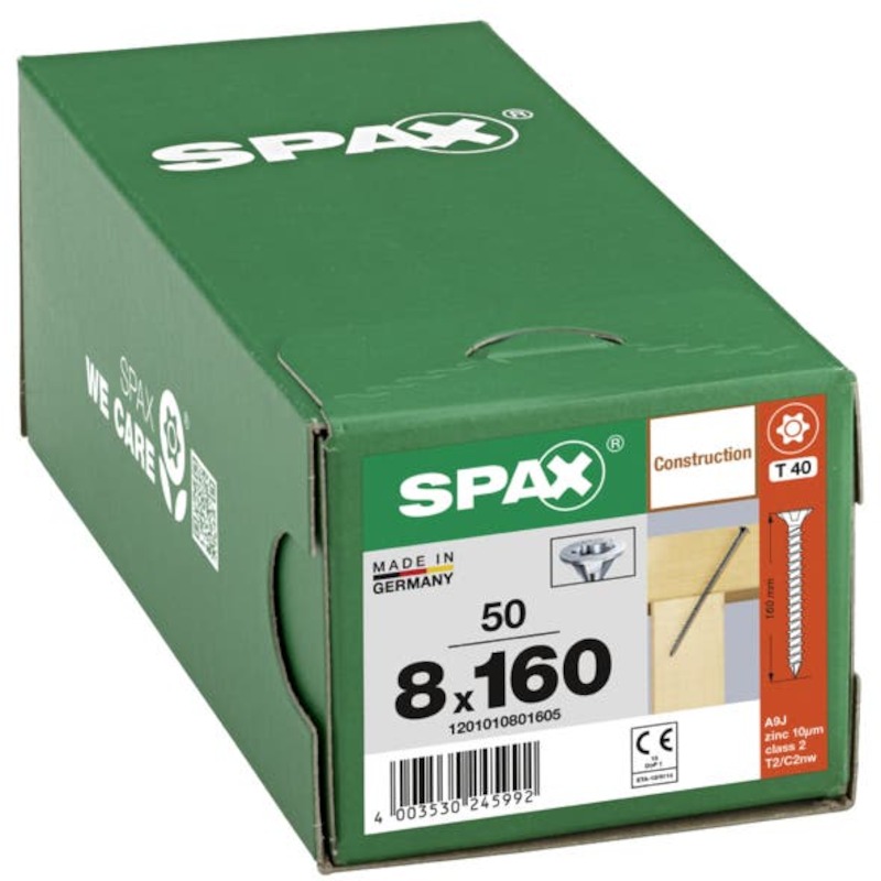 VIS CHARPENTE T40 FC T-STAR+  8,0X160 WIROX