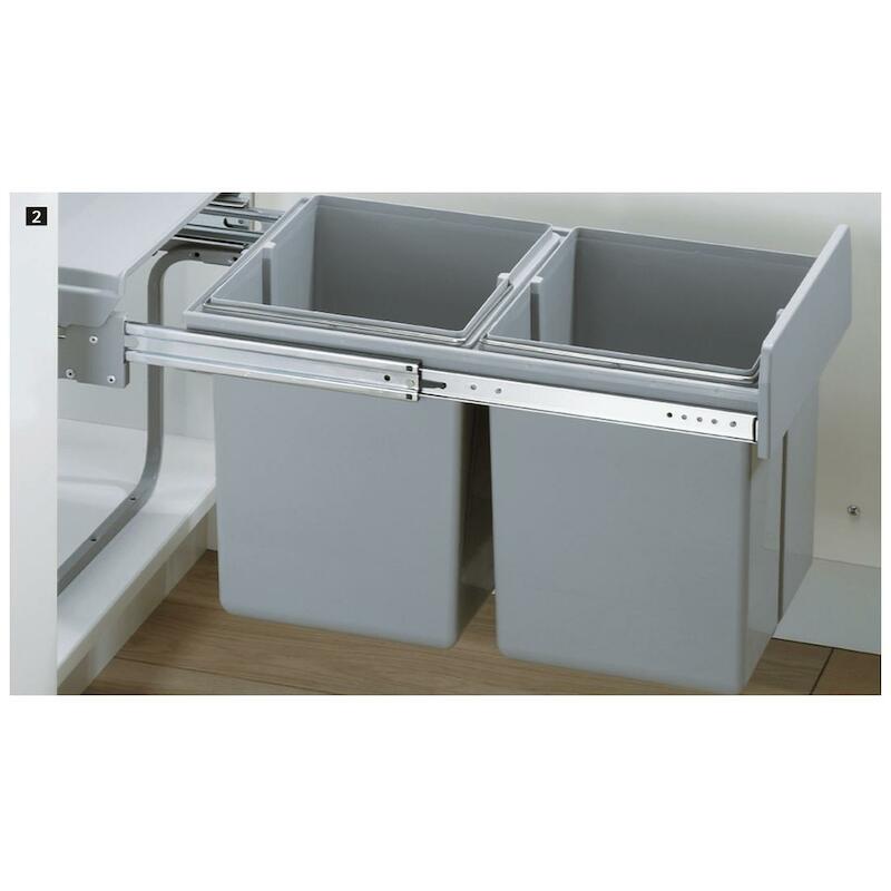 BIN.IT DUO II-400 338/485/385MM GRIJS   HETT-49474