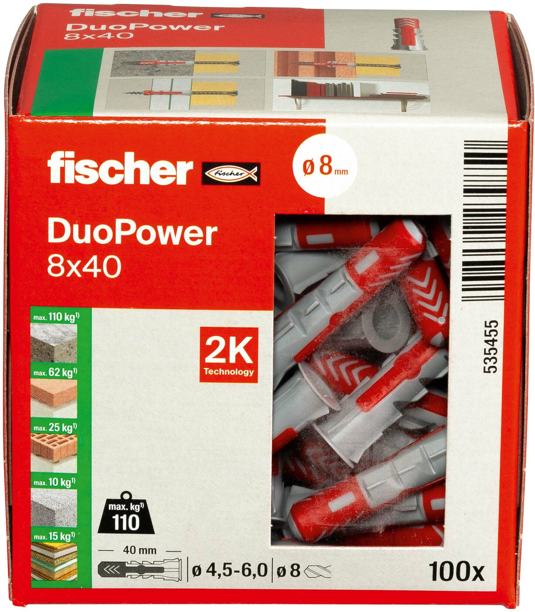 PLUG NYLON  8X40            DUOPOWER       FISCHER