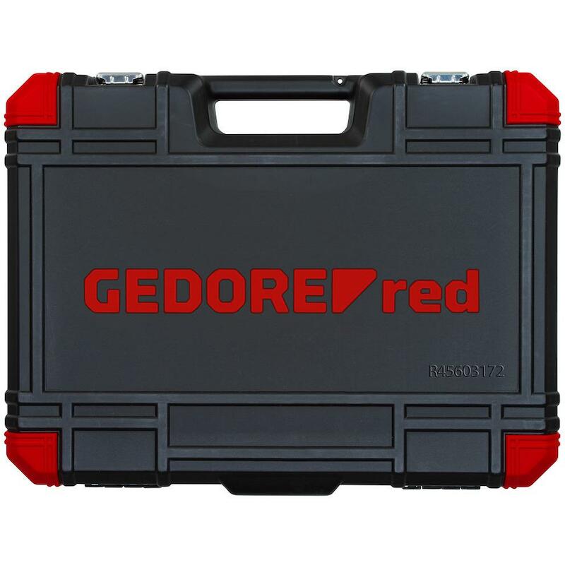 CLÉ CLIQ.+DOU.1/4"+1/2"+3/8 R4560(172PC)GEDORE RED