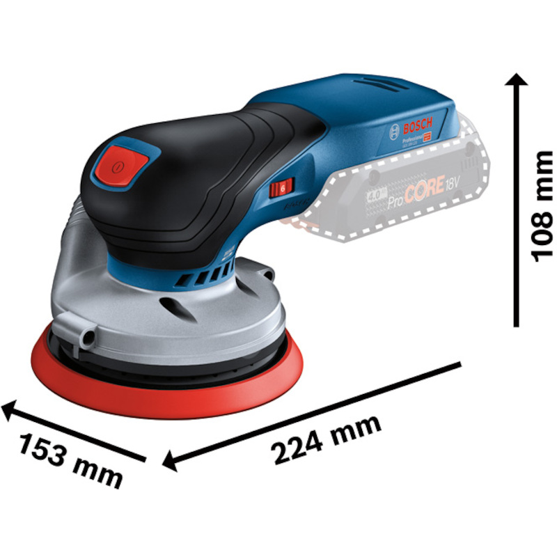 PONÇEUSE EXC.ACCU 18V/BODY  GEX 18V-125(L-BOXX)BOS