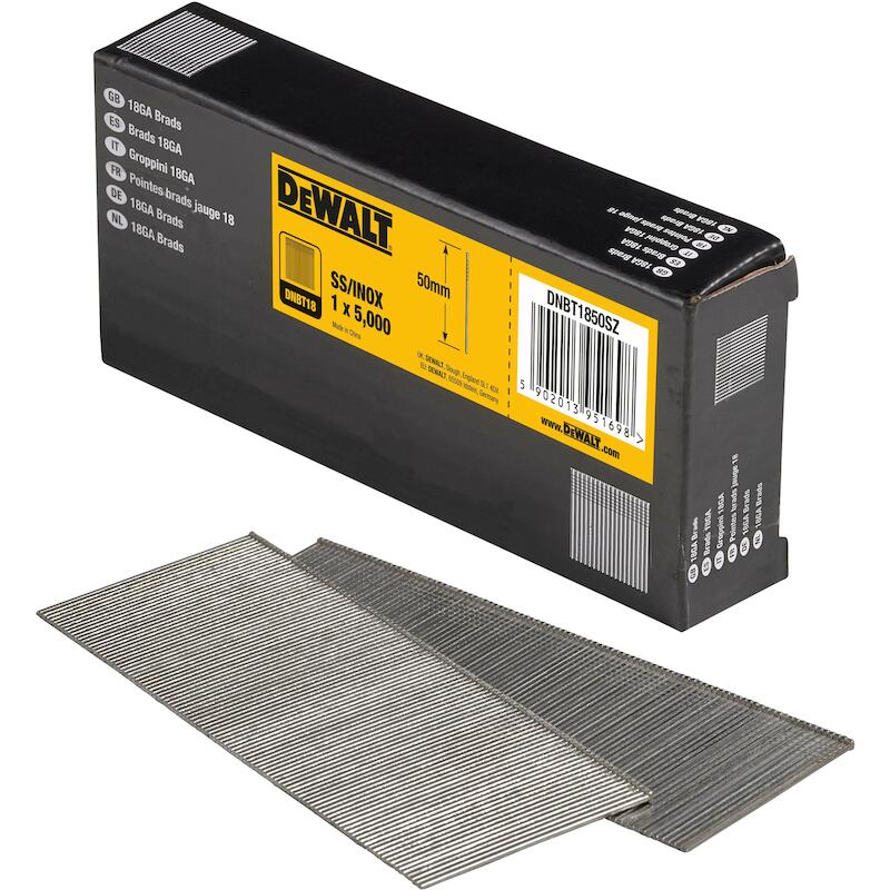 SPIJKER Z/KOP RVS GA18 50MM DNBT1850SZ(5000ST)DEWA