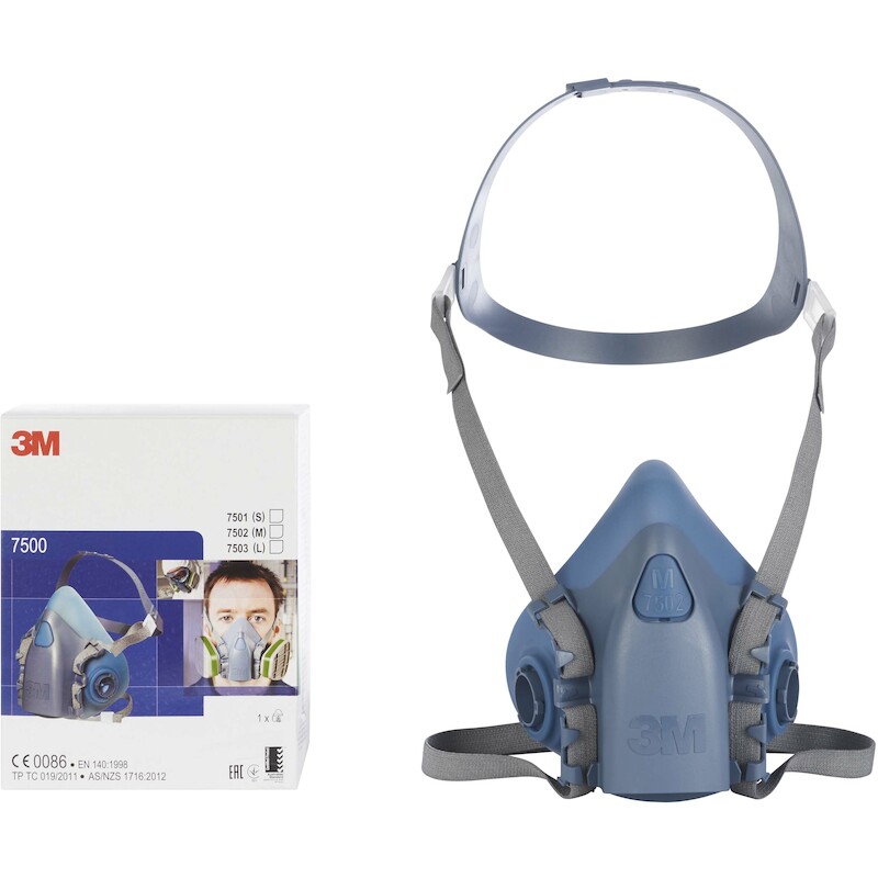 HALFGELAATSMASKER SILICONERUBBER     7502 - MEDIUM