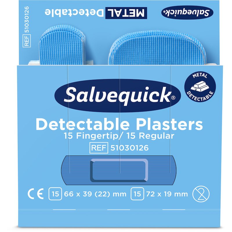PANSEMENT BLEU DÉTECTABLE   51030126 (6X30PC)SALVE