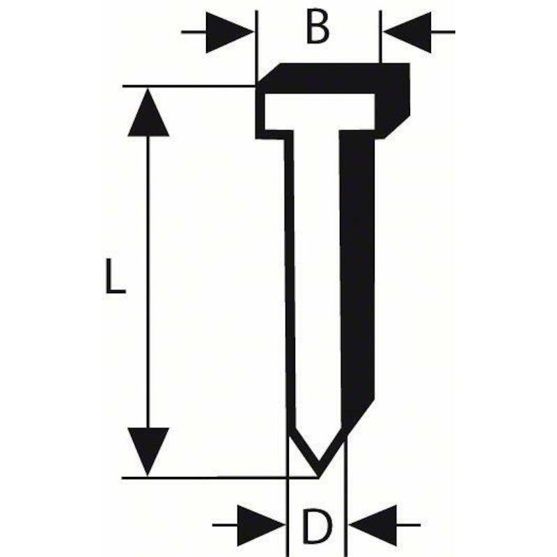 Bosch - Clou de finition à tête fraisée - SK64-20 - 1,8 x 38 mm - 20° - Acier inoxydable - 2000 pièces - 02789801