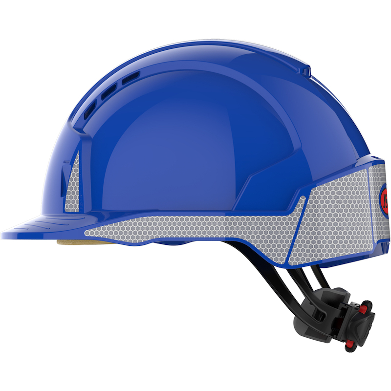 HELM VENTIL.+DRAAIKN.+REFL. EVOLITE CR2 BLEU   JSP