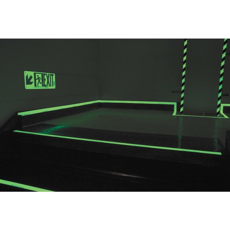 SIGNALISATIETAPE - BRADY 090971 - GROEN OP FOTOLUMINESCEREND 50 MMX4,5 M
