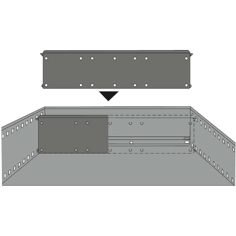 SCHEIDINGSWAND 292MM ZWART STAAL      HETT-1045467