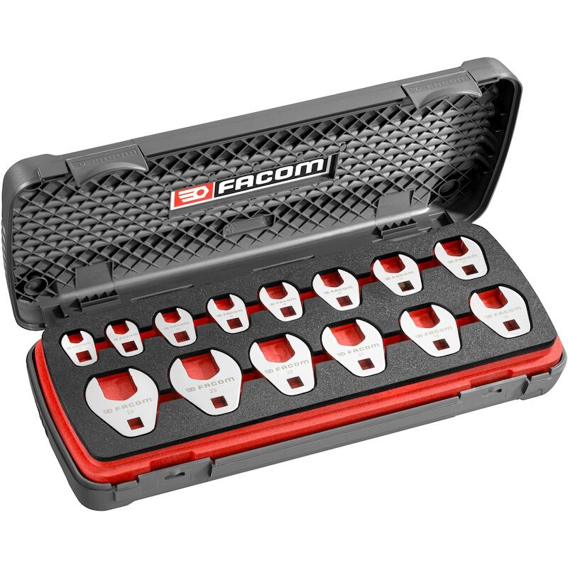 KRAAIENPOOTSLEUTELSET .3/8" J.J14CF METR.(14ST)FAC