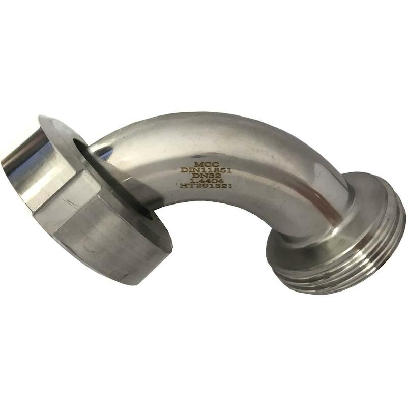 KOPPELING 90° DN32 X DN32 V/M              RVS-DIN