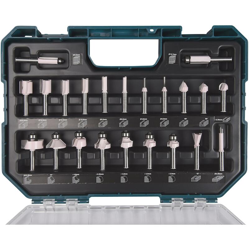 SET DE FRAISES 22 PCS QUEUE 8 MM - D-74778 - MAKITA