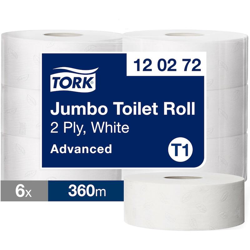 PAPIER-WC ADVANC.JUMBO-ROUL.120272-1800PCS-2P.TORK