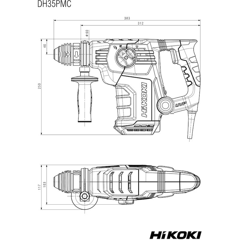 COMBIHAMER SDS+ 1050W       DH3635PMC       HIKOKI