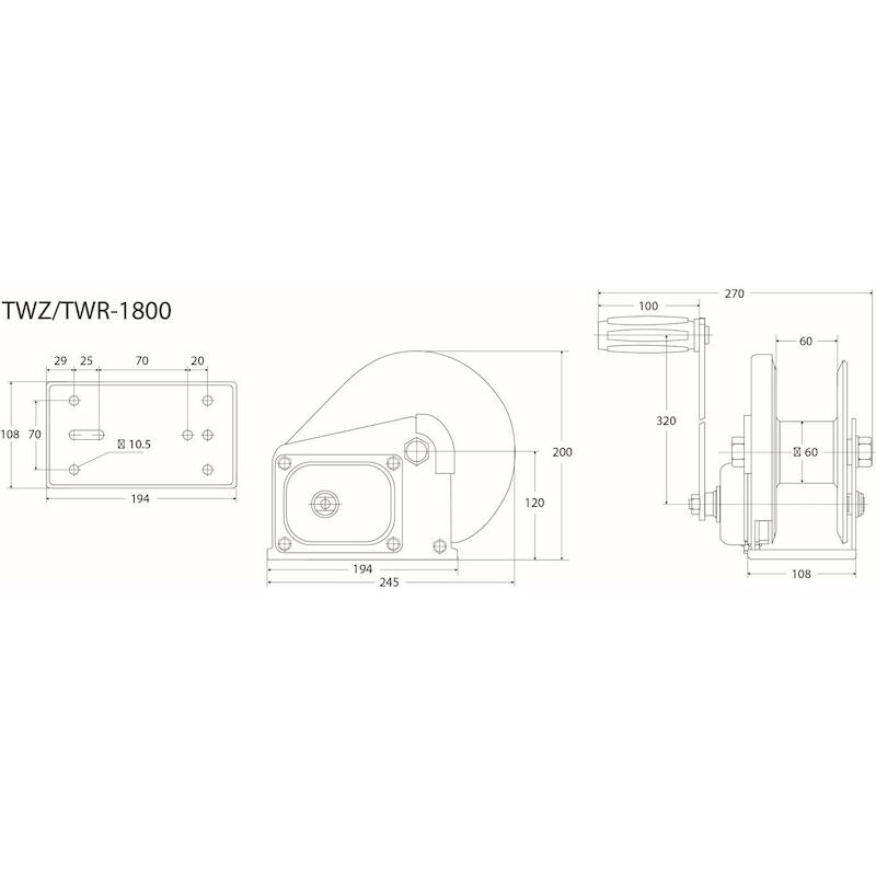 HANDLIER 820KG   (EX KABEL) TWZ-1800          REMA