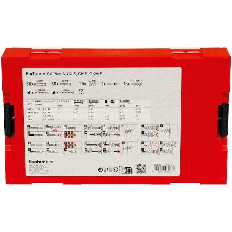 ASSORTIMENTSDOOS GEVULD     FIXTAINER SX PLUS  FIS