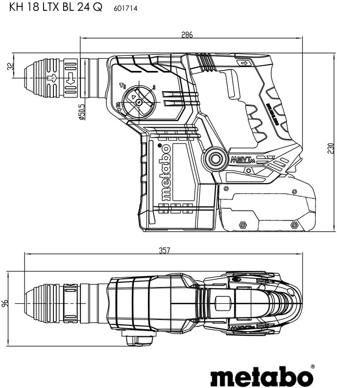 MARTEAU BUR.BATT.18V/BODY   KH 18 LTX BL24 QUICK