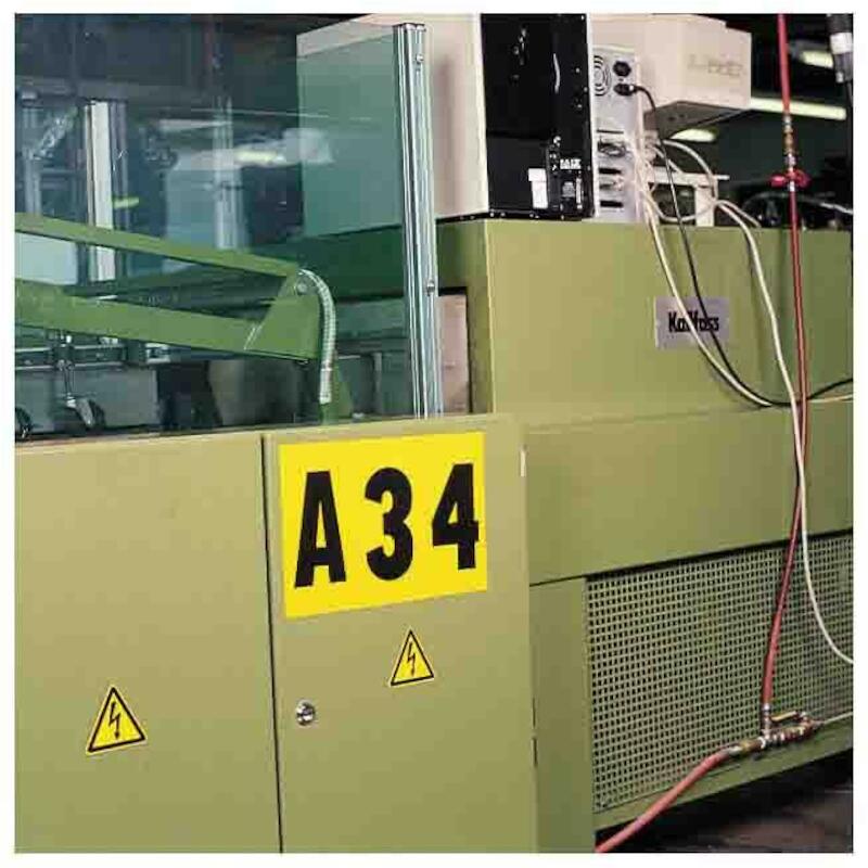 LETTER - BRADY 097598 - 'A-Z' ZWART OP GEEL 127X228 MM (25 EA)