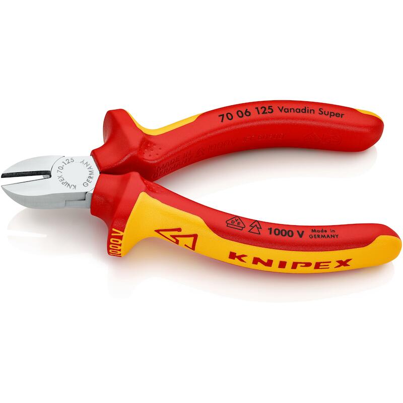 Knipex - Zijkniptang - 70 06 125 - vde - Geïsoleerd - Verchroomd - 125 mm - 41190246